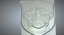 Load image into Gallery viewer, Custom order. Carved Family Crest according to the client's image, 1pc, Ash, Unpainted