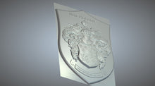 Load image into Gallery viewer, Custom order. Carved Family Crest according to the client's image, 1pc, Ash, Unpainted