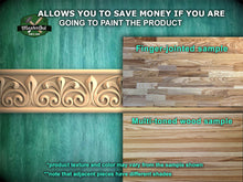 Load image into Gallery viewer, Elegant Fleur Motif: Carved Wood Molding Trim, 40" Decorative wooden moulding for cornices and friezes, 1 pc, Unpainted