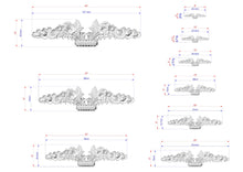 Load image into Gallery viewer, a line drawing of a crown with numbers on it