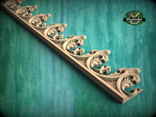 Load image into Gallery viewer, Carved Gothic Wood Trim – Decorative Molding Border for Furniture or Wall Panels