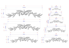Load image into Gallery viewer, a drawing of a set of four scrolls