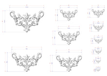 Load image into Gallery viewer, Floral Scroll Wood Applique — Decorative Carving for Furniture