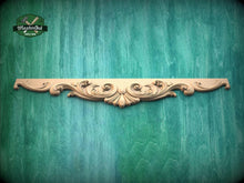 Load image into Gallery viewer, Wooden Shell Pediment – Carved Baroque Acanthus Frieze for Cabinets