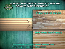 Load image into Gallery viewer, Customizable Reed & Ribbon Wood Molding - Classic Elegance, 40" Versatile Wood Trim, 1 pc, Unpainted, Carved Baguette