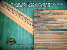 Load image into Gallery viewer, Timeless Acanthus Leaf Molding with Contemporary Blocks - Stylish Decor Accent, 40" Elegant Wood Detail, 1 pc, Unpainted, Carved Baguette