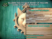 Load image into Gallery viewer, Gothic Cat Wall Decor – Carved Wooden Plaque with Victorian Frame Detail
