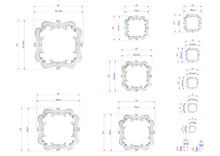 Load image into Gallery viewer, various sizes of ornate mirrors, each with its own unique design and dimensions. The mirrors are arranged in a grid format, providing a clear visual representation of their different sizes and shapes. The image is not a single, continuous scene but rather a collection of individual images that come together to form a larger picture of the diverse mirror designs.