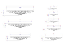 Load image into Gallery viewer, Wooden Shell Pediment – Carved Baroque Acanthus Frieze for Cabinets
