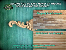 Load image into Gallery viewer, Mini Oval Scroll Applique – Compact Wood Ornament for Small Projects