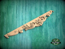 Load image into Gallery viewer, Wooden Shell Pediment – Carved Baroque Acanthus Frieze for Cabinets