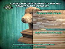 Load image into Gallery viewer, Irish Wolfhound Statue made of wood,  Irish Wolfhound dog Wooden Finial for Staircase Newel Post, finial bed post, Dog statue of wood