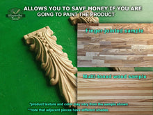 Load image into Gallery viewer, Decorative Carved Wooden Corbels Unpainted, Set 2pc, Home Wall Embellishments, wood onlays, wood wall art decor