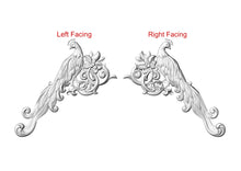 Load image into Gallery viewer, Custom order. Peacock in Bloom Wood Carving – Elegant Corner Decor Element, Unpainted, two pairs, Finger-jointed multi-toned wood