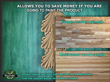 Load image into Gallery viewer, Acanthus leaf drop onlay, Furniture wooden applique Unpainted, Home Wall Embellishments, wood onlays, wood wall art decor