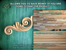 Load image into Gallery viewer, The image is a promotional advertisement for Master Oak's paint product, featuring a close-up of a wooden sample with a finger-jointed design and a multi-toned wood sample.