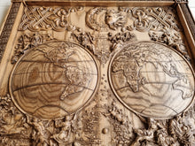 Load image into Gallery viewer, Custom size Antique map of the world made of wood