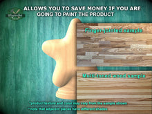 Load image into Gallery viewer, Enchanted Star Wooden Newel Cap - Perfect for Staircase Elegance or Children’s Bed Finial, 1pc, Ornate Decorative Newel Post Wooden Finial