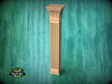 Load image into Gallery viewer, Square-Top Corinthian Column Craft, Wood Column for Architectural Beauty, 1pc, Unpainted