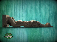 Load image into Gallery viewer, Atlas Corbel - Classical Architectural Element, Unpainted, Decor Carved Wooden Corbel, 1pc, Home Wall Embellishments, wood wall art decor
