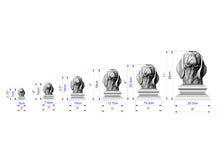 Load image into Gallery viewer, Beagle bust made of wood, Unpainted, Beagle Wooden Finial for Staircase Newel Post, Beagle finial bed post