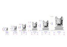 Load image into Gallery viewer, French Bulldog bust made of wood, Unpainted, French Bulldog Wooden Finial for Staircase Newel Post, French Bulldog finial bed post