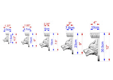 Load image into Gallery viewer, Angry Wolf Head Corbel - Intricately Carved Wooden Wolf Shelf Bracket, Majestic Wolf Wall Accent for Rustic Interiors