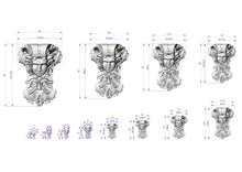 Load image into Gallery viewer, Carved Corbel with Human Face – Classical Decor Accent, Unpainted, Decorative Carved Wooden Corbel, 1pc, wood onlays, wood wall art decor