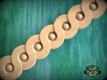 Load image into Gallery viewer, Curvilinear Harmony: Wooden Carved Moulding Accent,  40" classical wood cabinet moulding, 1 pc, Unpainted, Decorative Moulding Trim