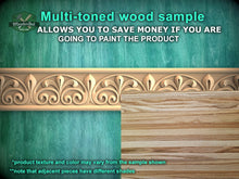 Load image into Gallery viewer, Elegant Fleur Motif: Carved Wood Molding Trim, 40" Decorative wooden moulding for cornices and friezes, 1 pc, Unpainted