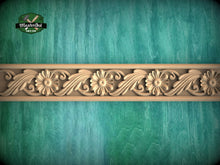 Load image into Gallery viewer, Versatile Wooden Moulding: Classic Baguette Design, 40" Ornate molding panel, Carved wooden Baguette, wood trim for interiors