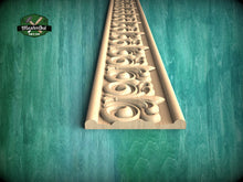 Load image into Gallery viewer, French Style Carved Wooden Moulding – Classic Decorative Border, 40" , 1 pc, Unpainted, Decorative Moulding Trim, Furniture Moulding