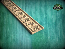 Load image into Gallery viewer, French Style Carved Wooden Moulding – Classic Decorative Border, 40" , 1 pc, Unpainted, Decorative Moulding Trim, Furniture Moulding