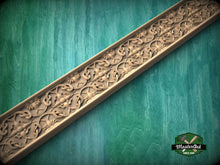Load image into Gallery viewer, Interconnected Loops and Flowers Carved Moulding – Timeless Elegance, 40" Intricate Weaving Pattern, 1 pc, Unpainted, Baguette