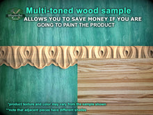 Load image into Gallery viewer, Wave-Patterned Wood Moulding – Elegant Eco-Friendly Decor, 40" Symmetrical Design Trim, 1 pc, Unpainted, Baguette