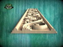 Load image into Gallery viewer, Romantic Flowers Wood Carved Moulding – Classic Frieze Design, 40" , 1 pc, Unpainted, Floral Elegance Wood Baguette, Furniture Moulding