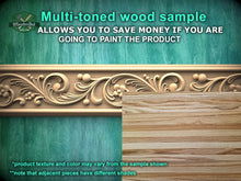 Load image into Gallery viewer, Romantic Flowers Wood Carved Moulding – Classic Frieze Design, 40" , 1 pc, Unpainted, Floral Elegance Wood Baguette, Furniture Moulding