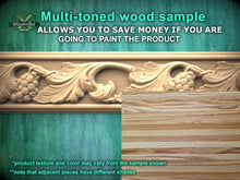 Load image into Gallery viewer, Vineyard Bounty Carved Moulding – Grape and Leaf Pattern, 40" , 1 pc, Unpainted, Ornate Grape Cluster Moulding, Furniture Baguette