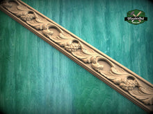 Load image into Gallery viewer, Vineyard Bounty Carved Moulding – Grape and Leaf Pattern, 40" , 1 pc, Unpainted, Ornate Grape Cluster Moulding, Furniture Baguette