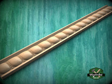 Load image into Gallery viewer, Oval Pattern Wood Moulding – Elegant Wall Accent, 40" classical wood cabinet moulding, 1 pc, Unpainted, Decorative Carved Baguette