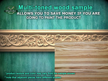 Load image into Gallery viewer, Flowing Foliage Wooden Moulding – Artisanal Craftsmanship, 40" , 1 pc, Unpainted, Classic Scroll Leaf Carved Moulding Baguette