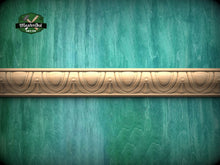 Load image into Gallery viewer, Bead & Reel Carved Wooden Moulding – Elegant Decor Trim, 40" Elegant Wood Detail, 1 pc, Unpainted, Carved Baguette