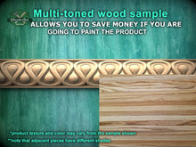 Load image into Gallery viewer, Teardrop Symphony Wood Baguette – Eco-Friendly Carved Droplet Decor, 40" Elegant Wood Detail, 1 pc, Unpainted, Carved Moulding