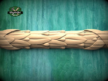 Load image into Gallery viewer, French Laurel Leaf Carved Moulding – Classic Elegance, 40" Sophisticated Berry & Leaf Wood Trim, 1 pc, Unpainted, Carved Baguette