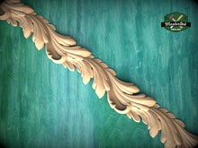 Load image into Gallery viewer, Acanthus Leaf Carved Wood Moulding – Opulent Baroque-Style Wooden Trim, 40", 1 pc, Unpainted, Wooden Baguette, Furniture Moulding