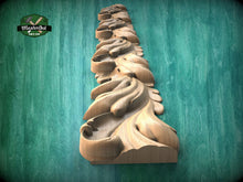 Load image into Gallery viewer, Acanthus Leaf Carved Wood Moulding – Opulent Baroque-Style Wooden Trim, 40", 1 pc, Unpainted, Wooden Baguette, Furniture Moulding