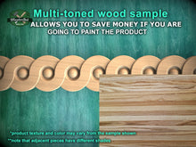 Load image into Gallery viewer, Curvilinear Harmony: Wooden Carved Moulding Accent,  40" classical wood cabinet moulding, 1 pc, Unpainted, Decorative Moulding Trim