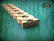 Load image into Gallery viewer, Curvilinear Harmony: Wooden Carved Moulding Accent, 40" classical wood cabinet moulding, 1 pc, Unpainted, Decorative Moulding Trim