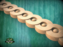 Load image into Gallery viewer, Curvilinear Harmony: Wooden Carved Moulding Accent, 40" classical wood cabinet moulding, 1 pc, Unpainted, Decorative Moulding Trim
