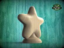 Load image into Gallery viewer, Enchanted Star Wooden Newel Cap - Perfect for Staircase Elegance or Children’s Bed Finial, 1pc, Ornate Decorative Newel Post Wooden Finial